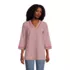 Women's Rayon 3/4 Sleeve V Neck Tunic Top, Front