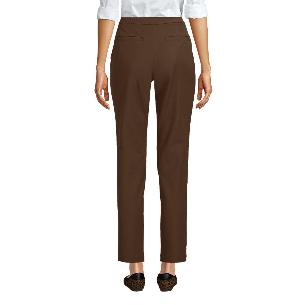 【BAON】Labit Pintuck Banding Pants Lands' End Women's High Rise Bi Stretch Pintuck Pencil Ankle