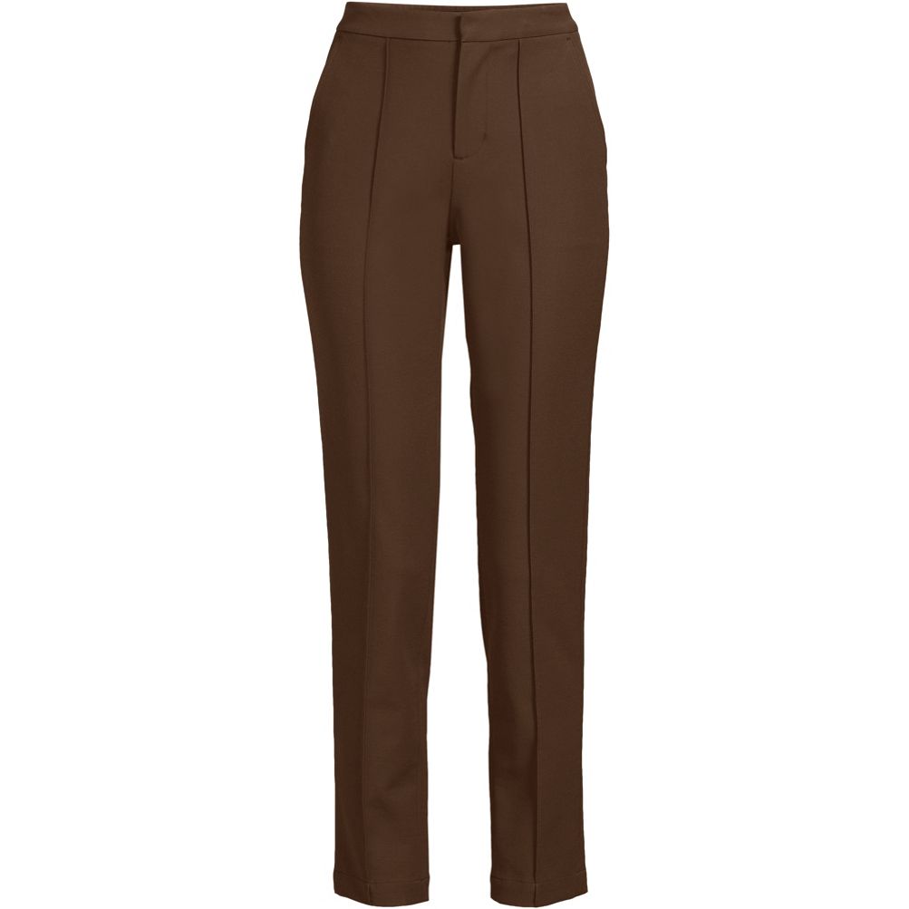 Women's High Rise Bi Stretch Pintuck Pencil Ankle Pants