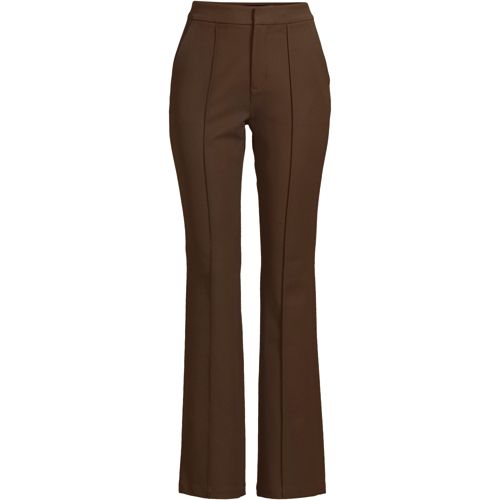 Women's High Rise Bi Stretch Pintuck Boot Cut Pants