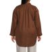 Women's Plus Size Linen Long Sleeve Oversized Extra Long Tunic Top, Back