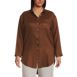 Women's Plus Size Linen Long Sleeve Oversized Extra Long Tunic Top, Front