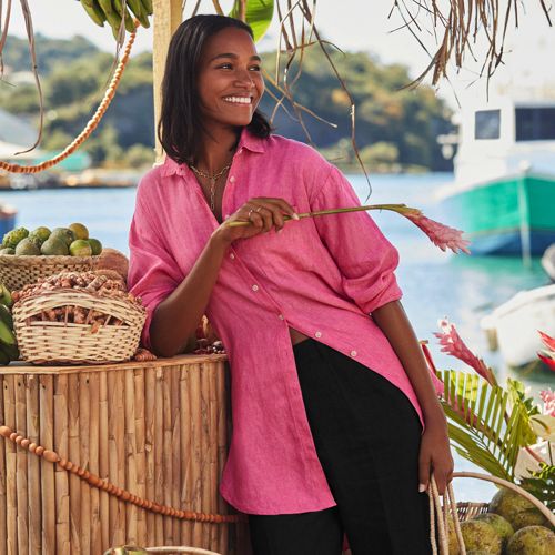 Oversized Linen Shirts | Lands' End