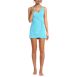 Women's V-neck Tulip Wrap Swim Dress One Piece Swimsuit, Front