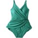 Women's Plus Size V-neck Tulip Wrap Swim Dress One Piece Swimsuit, alternative image