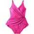 Women's D-Cup Chlorine Resistant Tulip Wrap Swim Dress One Piece Swimsuit, alternative image