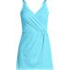 Women's V-neck Tulip Wrap Swim Dress One Piece Swimsuit, Front