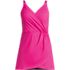 Women's D-Cup Chlorine Resistant Tulip Wrap Swim Dress One Piece Swimsuit, Front