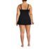 Women's Plus Size V-neck Tulip Wrap Swim Dress One Piece Swimsuit, Back