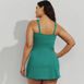 Women's Plus Size V-neck Tulip Wrap Swim Dress One Piece Swimsuit, Back