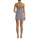 Women's Square Neck Halter Swim Dress One Piece Swimsuit, Back