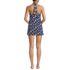 Women's Square Neck Halter Swim Dress One Piece Swimsuit, Back
