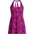 Women's Plus Size Chlorine Resistant Square Neck Halter Swim Dress One Piece Swimsuit, Front