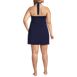 Women's Plus Size Square Neck Halter Swim Dress One Piece Swimsuit, Back