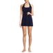 Women's Square Neck Halter Swim Dress One Piece Swimsuit, Front