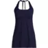 Women's Plus Size Square Neck Halter Swim Dress One Piece Swimsuit, Front