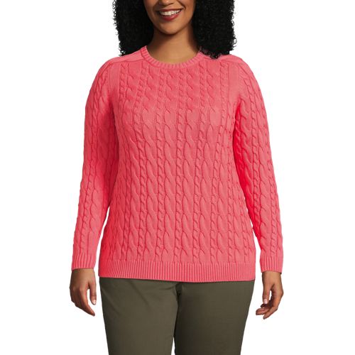 Oversized Cable Knit Sweater | Lands' End