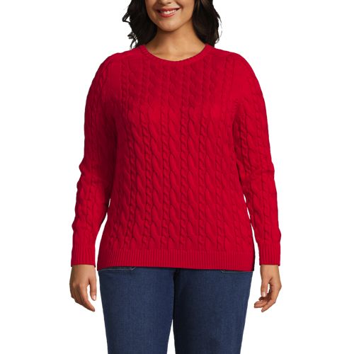 Red Womens Plus Size Knit Jumper