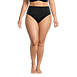 Women's Plus Size Chlorine Resistant High Leg High Waisted Bikini Swim Bottoms, Front