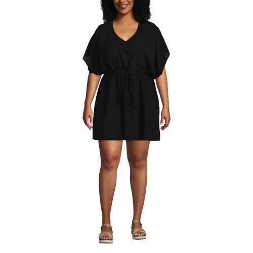 lands end plus size swim cover ups