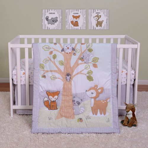 Woodland theme 2024 cot bedding