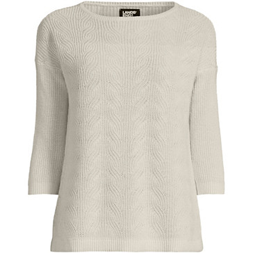 Pullover aus Leinenmix mit 3/4-Ärmeln für Damen image number 1