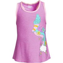 Lands End Women 8 Floral Racerback Tankini Top Bathing Swim Suit Built In Bra