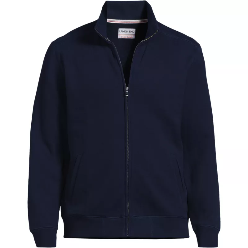 Men's Long Sleeve Serious Sweats Mock Full Zip, Front