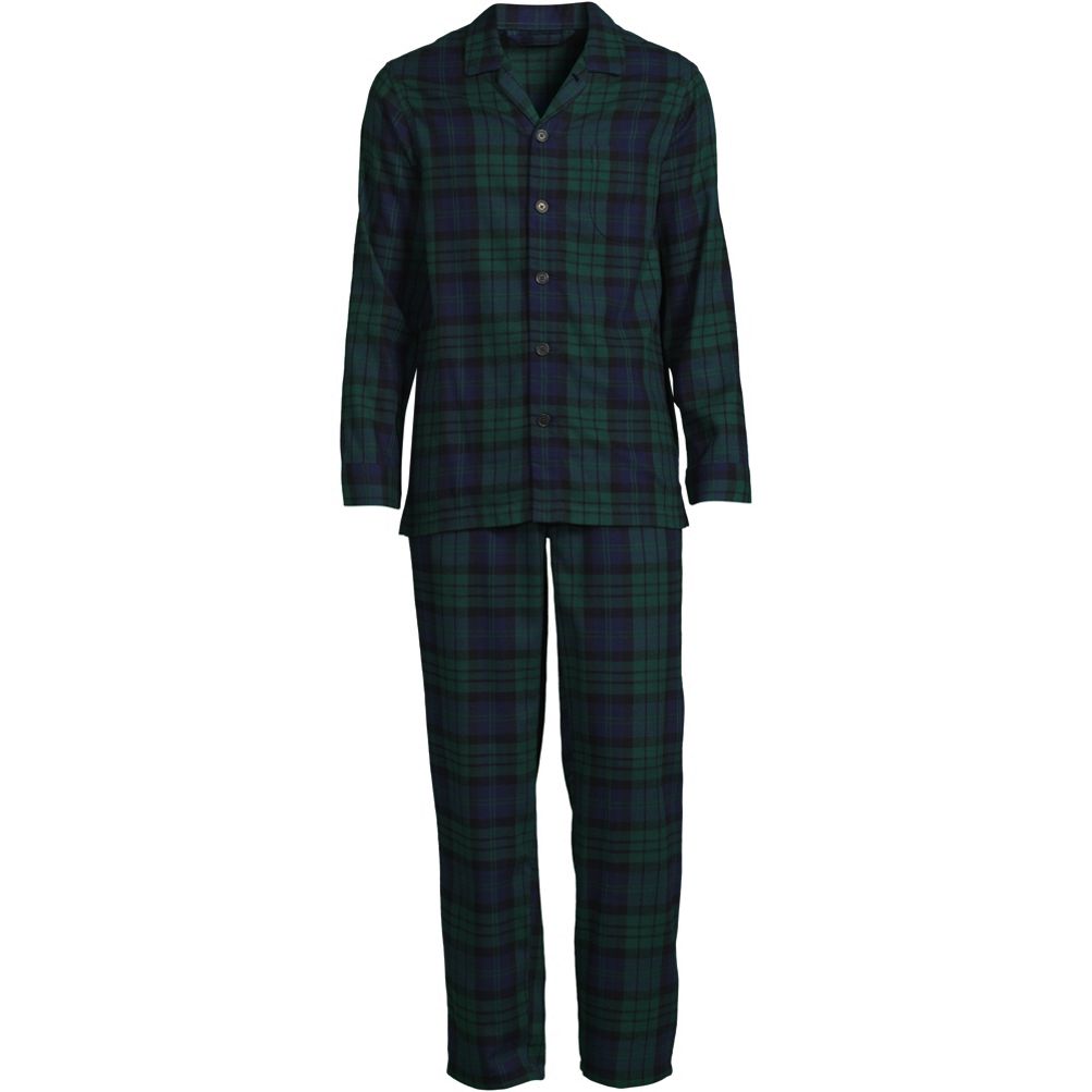 Plus Size 100% Cotton Yarn Dyed Plaid Flannel Pajama Set