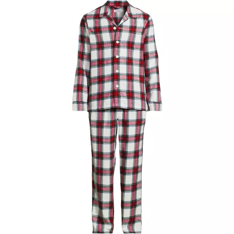Men's Flannel Pajama Set, Front