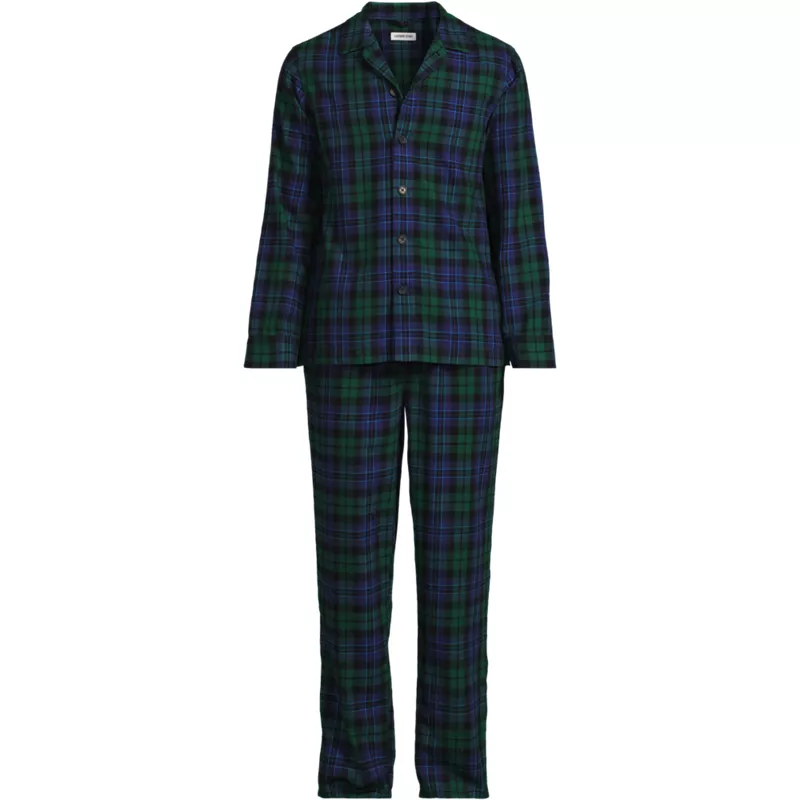 Men's Flannel Pajama Set, Front