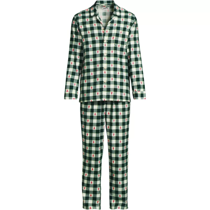 Men's Flannel Pajama Set, Front