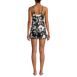 Women's V-neck Tulip Wrap Swim Dress One Piece Swimsuit, Back