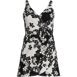 Women's V-neck Tulip Wrap Swim Dress One Piece Swimsuit, Front