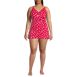 Women's Plus Size V-neck Tulip Wrap Swim Dress One Piece Swimsuit, Front