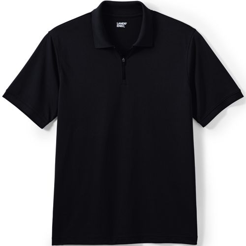 Unisex Short Sleeve Basic Polyester Zip Polo