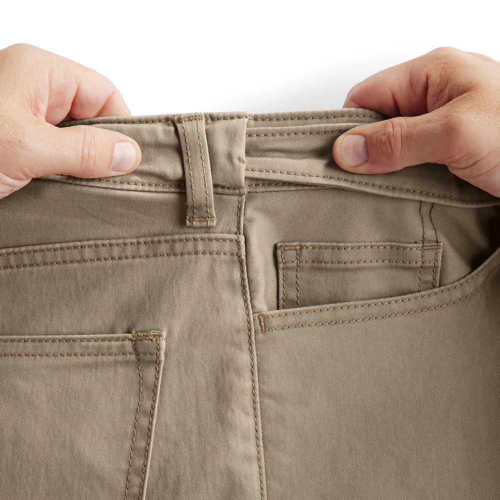Men's Traditional Fit Comfort Waist Travel Kit 5 Pocket Pants
