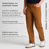 Men's Travel Kit Comfort Waist Traditional Fit 5 Pocket Pant, alternative image