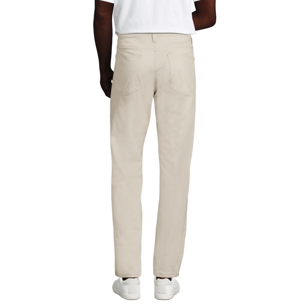 $65 New Lands' End Men's Slim Fit 5 Pocket Stretch Corduroy Pants White  28x29