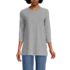 Women's 3/4 Sleeve Slub Jersey Swing Tunic, Front