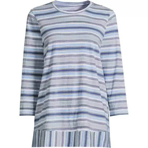 Women's 3/4 Sleeve Slub Jersey Swing Tunic - primary