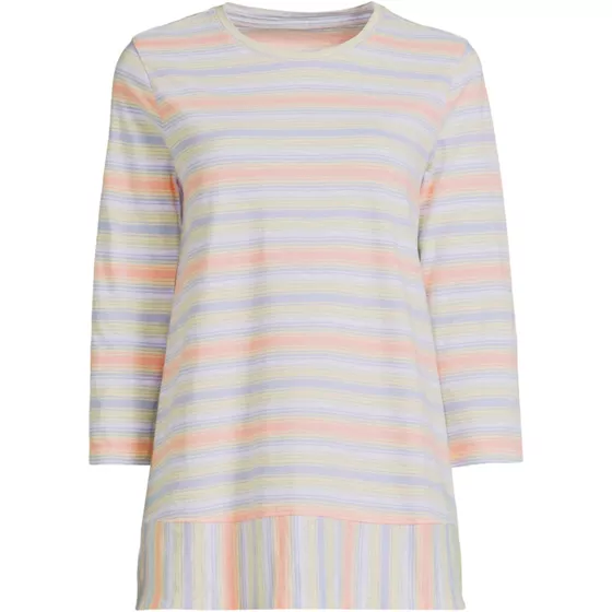 Women's 3/4 Sleeve Slub Jersey Swing Tunic - primary