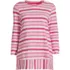 Women's Petite 3/4 Sleeve Slub Jersey Swing Tunic, Front