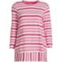 Women's Petite 3/4 Sleeve Slub Jersey Swing Tunic, Front