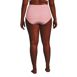 Women's Plus Size Chlorine Resistant Smocked High Waisted Bikini Swim Bottoms, Back