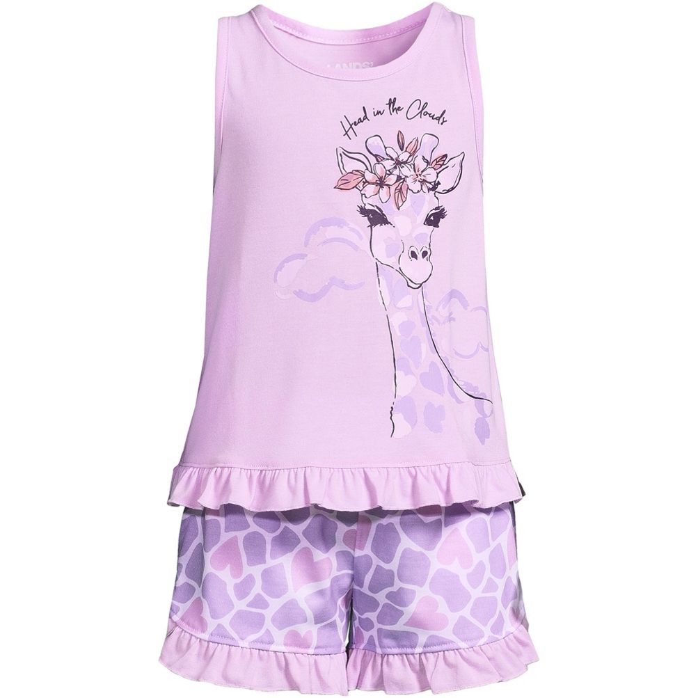 Girls Tank Top and Shorts Pajama Set Lands End