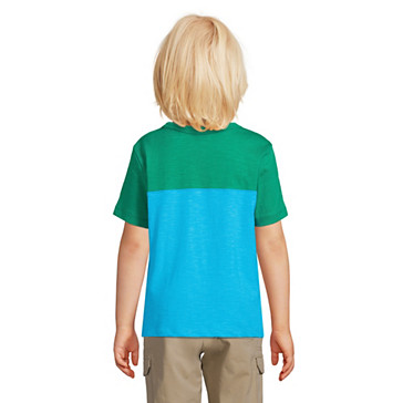 Colorblock T-Shirt mit Slub-Struktur für Jungen image number 2