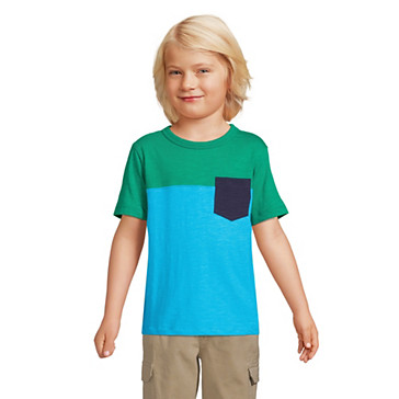 Colorblock T-Shirt mit Slub-Struktur für Jungen image number 1