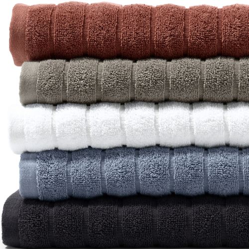 Antimicrobial Organic Cotton Ash Gray Bath Towels, Set of 6