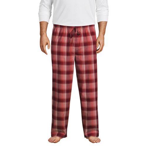 Leisureland Men's Cotton Poplin Pajama Lounge Sleep Boxer Shorts Navy Plaid